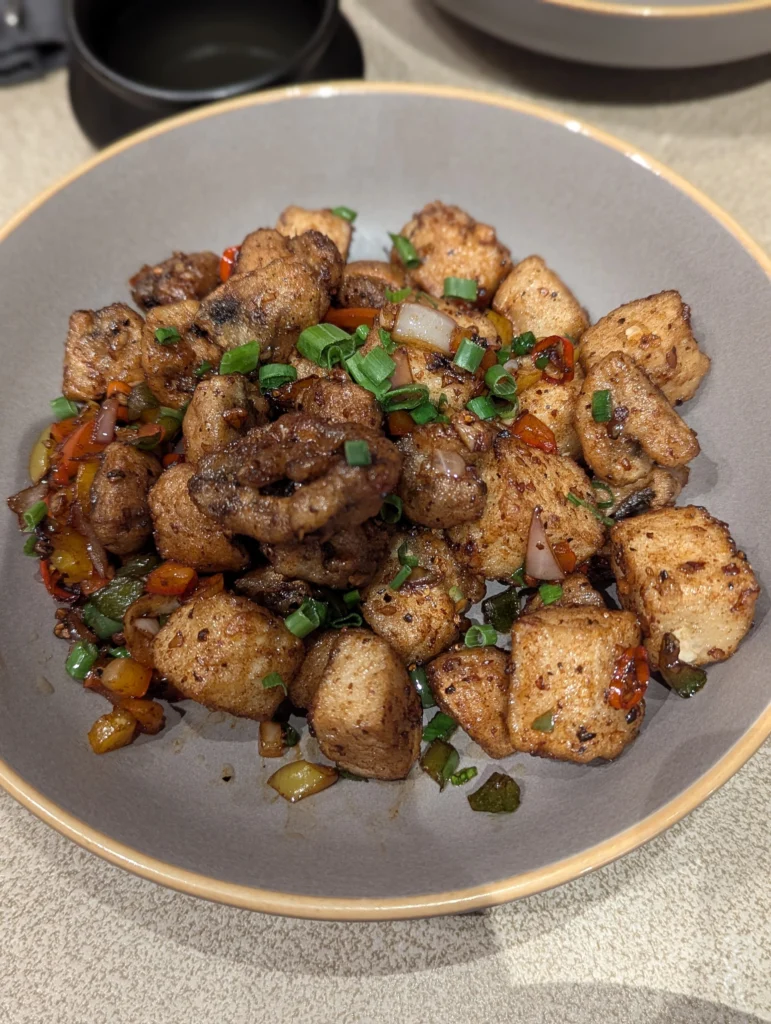 Crispy Tofu And Mushroom In Salt & Pepper