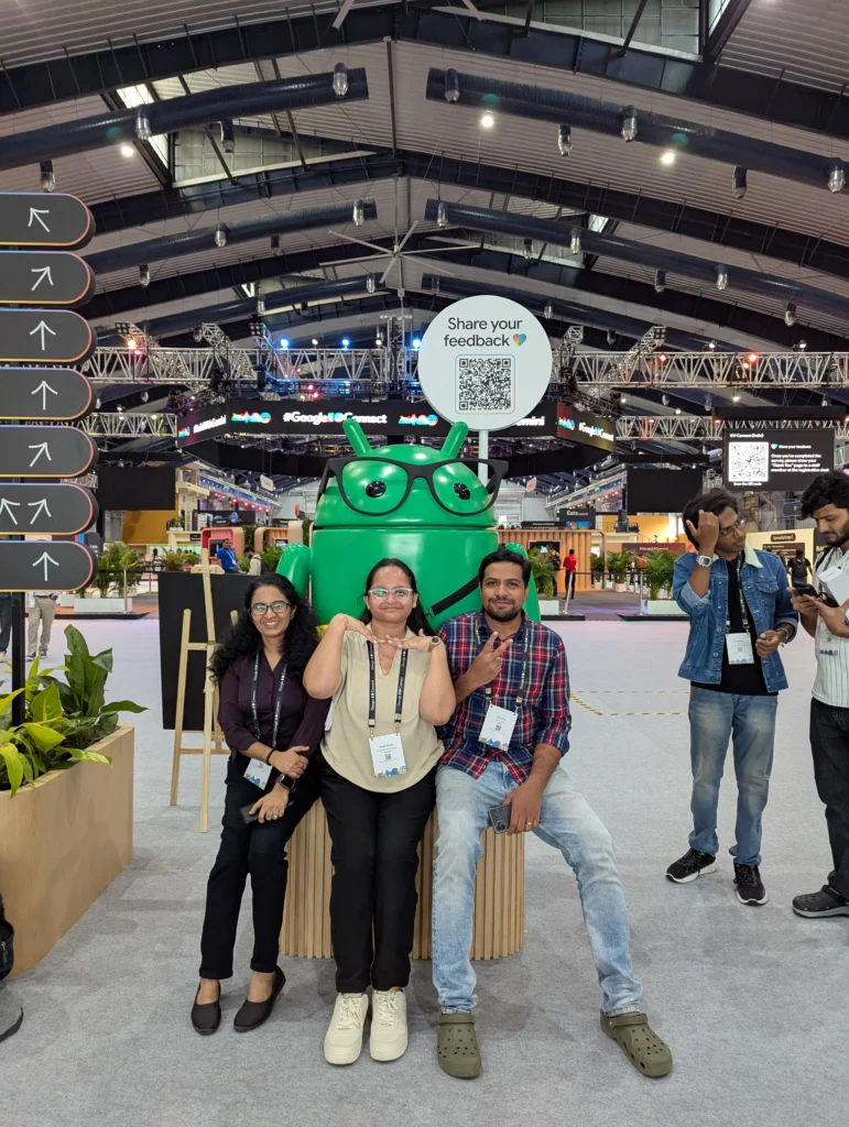 Preeti Gupta with Rini Rikhil and Ajay Jose at Google IO Connect Bengaluru